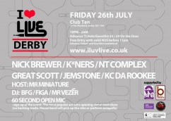 KC Da Rookee WINS iluvlive Open Mic Event – Derby – HE WILL NOW PERFORM IN DERBY 26TH JULY